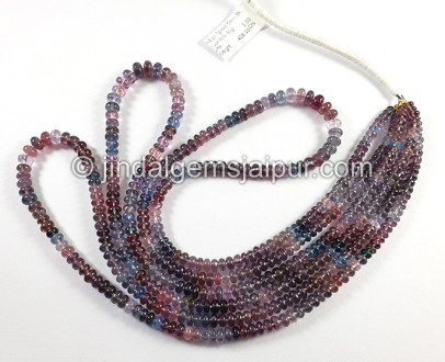 Multi Indigo Spinel Smooth Roundelle Shape Beads Multi Indigo Spinel Smooth Roundelle Shape Beads