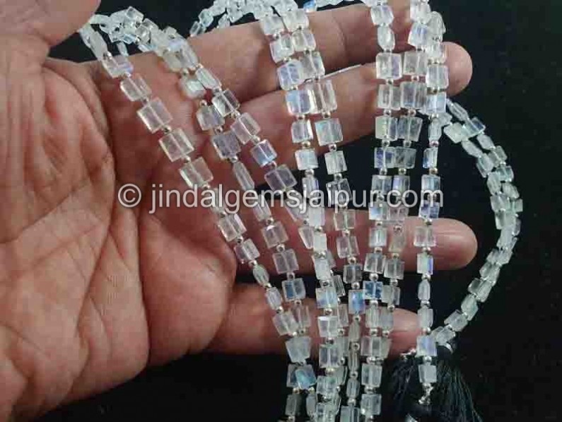 Rainbow Moonstone Faceted Roundelle Shape Beads