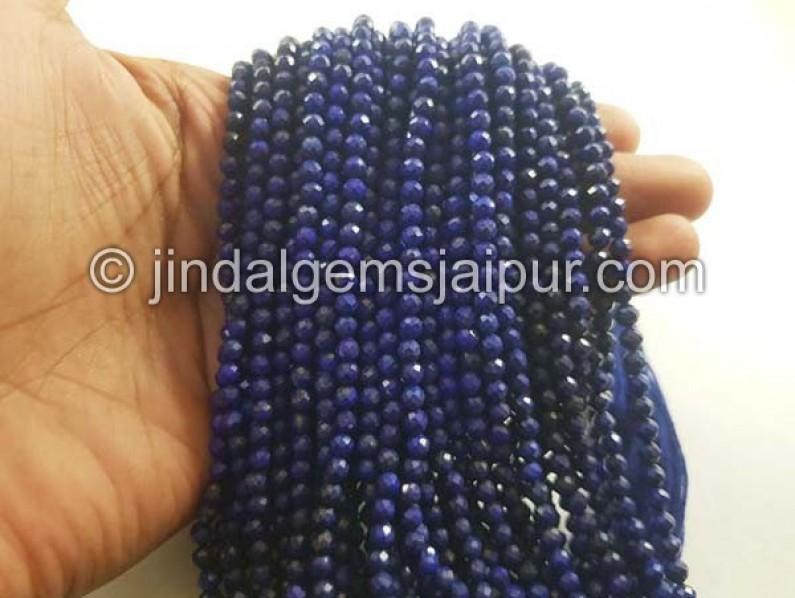 Lapis Faceted Roundelle Shape Beads