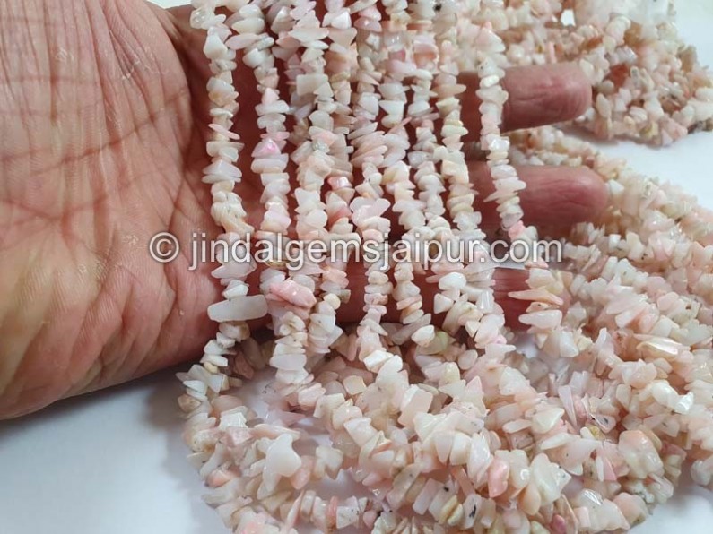 Pink Opal Smooth Chips Beads