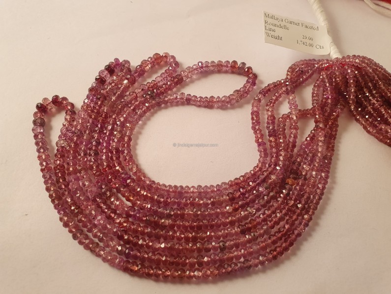 Color Change Malaya Garnet Faceted Roundelle Beads