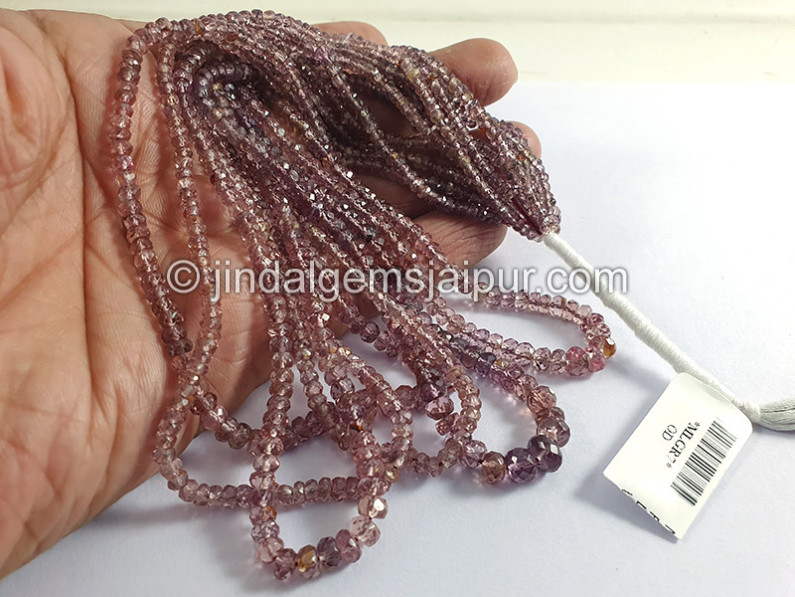 Malaya Garnet Faceted Roundelle Shape Beads