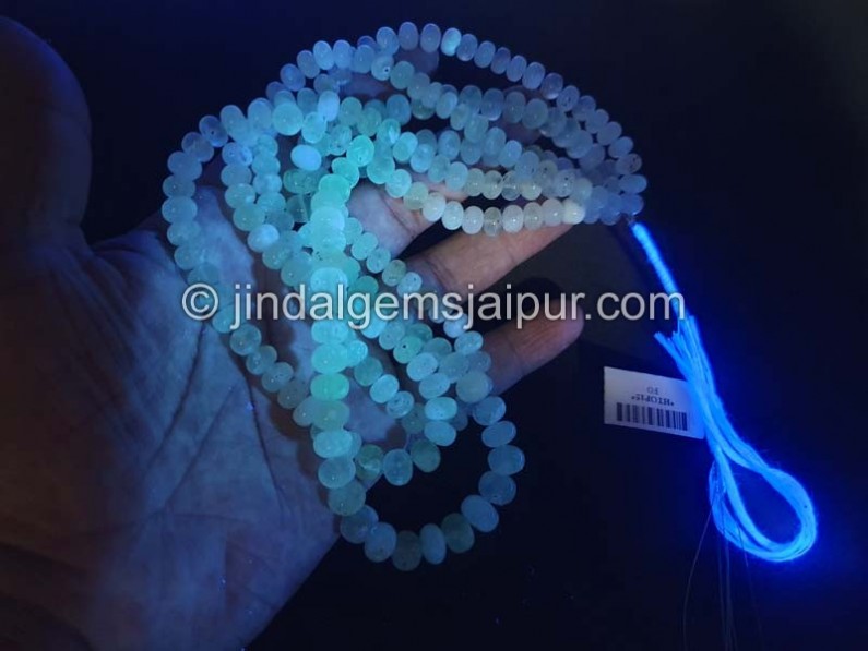 Milky Hyalite Opal Big Smooth Roundelle Shape Beads