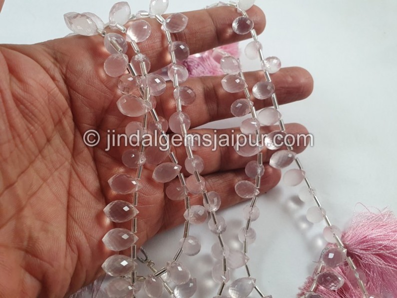 Rose Quartz Faceted Chandelier Drops Beads