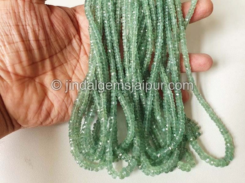 Mint Kyanite Faceted Roundelle Beads