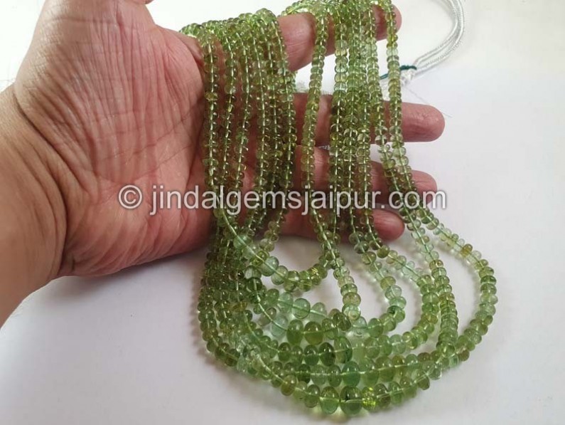 Green Lagoon Tourmaline Smooth Roundelle Beads