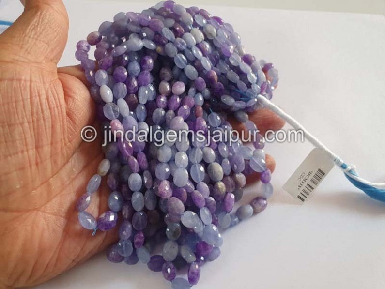 Hackmanite Faceted Oval Beads