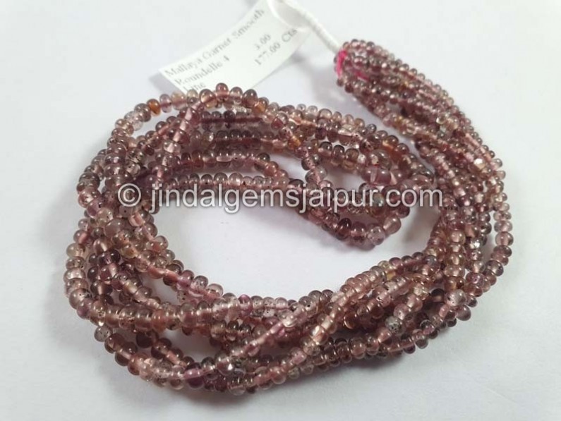 Malaya Garnet Smooth Roundelle Beads