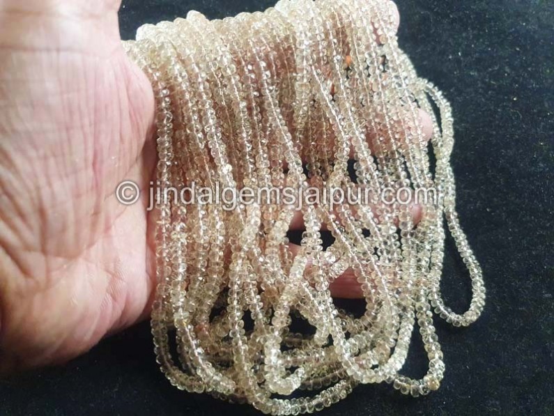Oregon Sunstone Faceted Roundelle Beads
