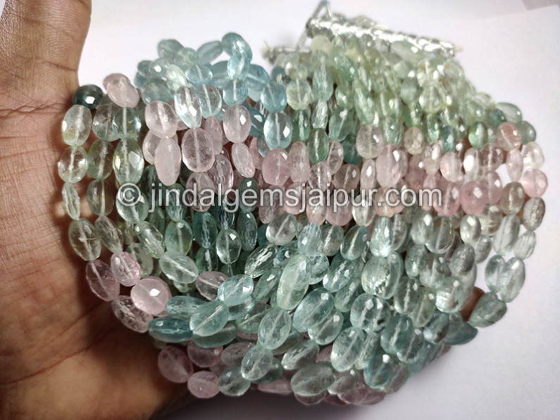 Multi Aquamarine Faceted Nuggets Shape Beads