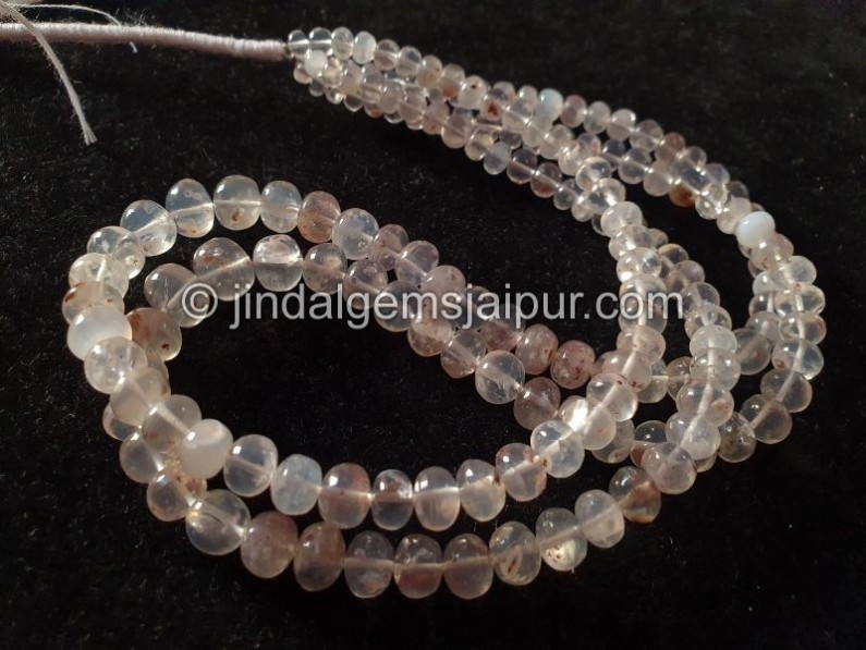 Hyalite Opal Smooth Roundelle Beads