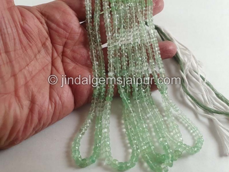 Green Moonstone Faceted Roundelle Beads