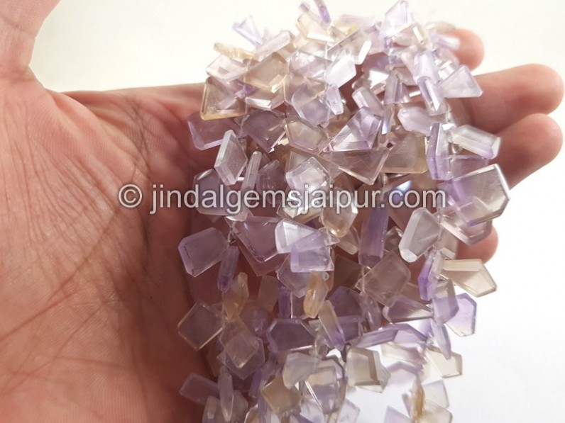 Ametrine Flat Slice Cut Beads