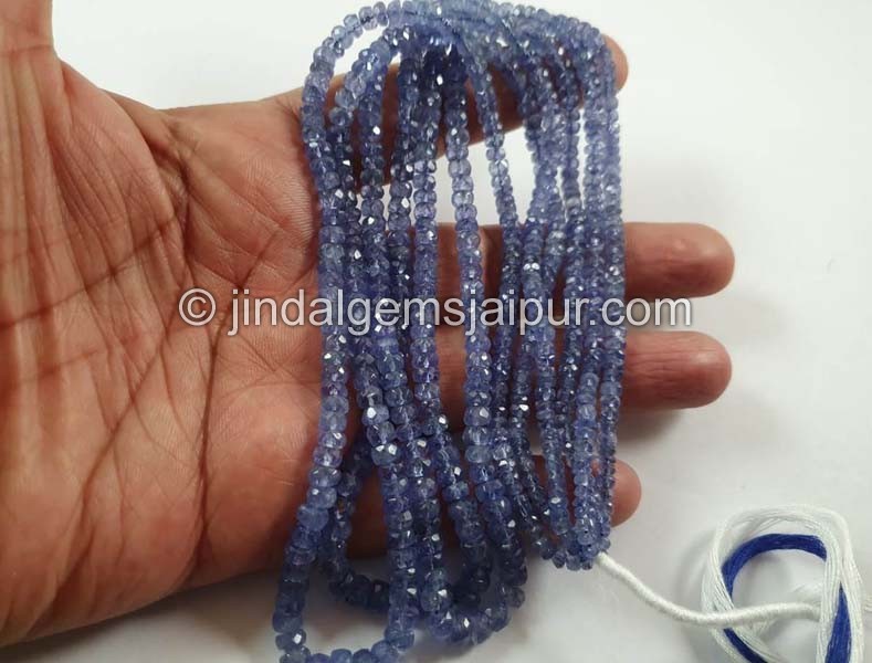 Tanzanite Faceted Roundelle Beads