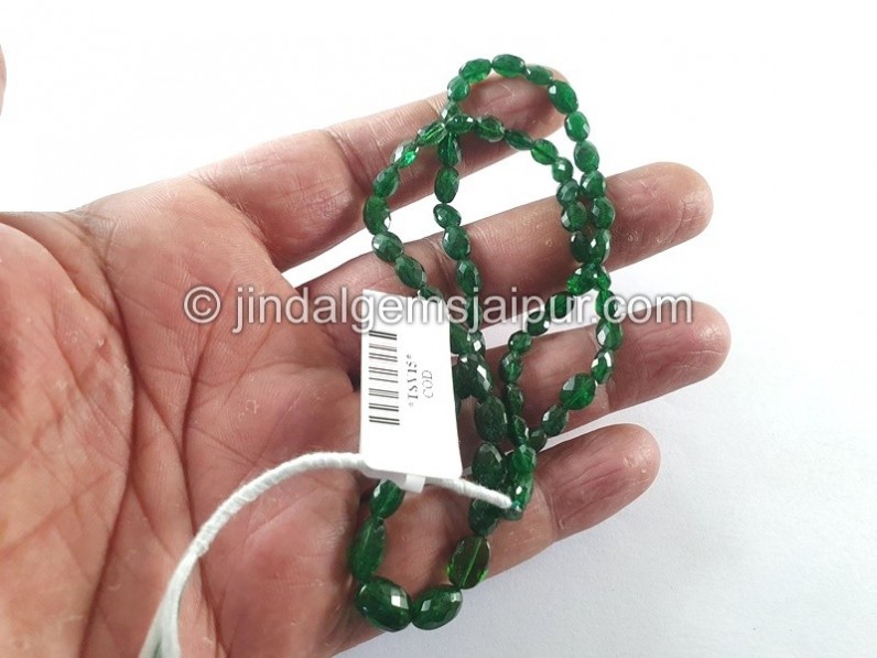 Tsavorite Faceted Oval Beads