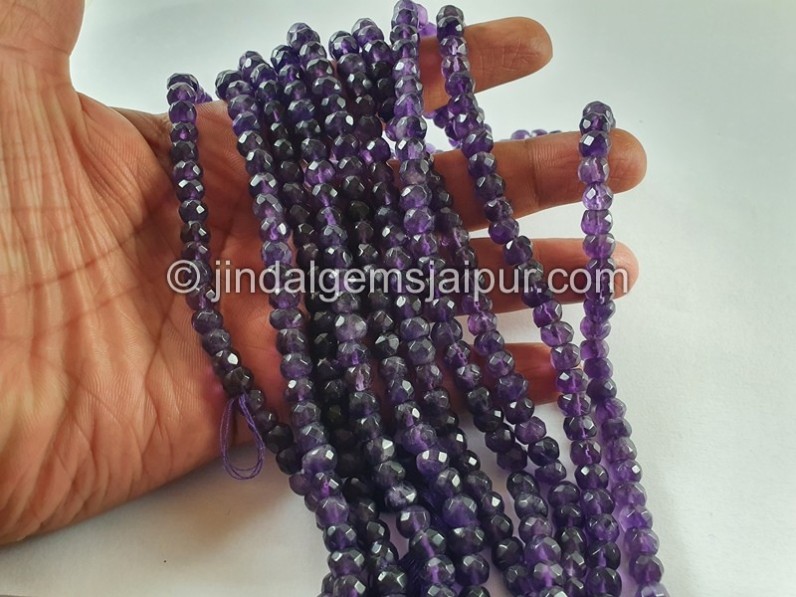 Amethyst Faceted Roundelle Beads