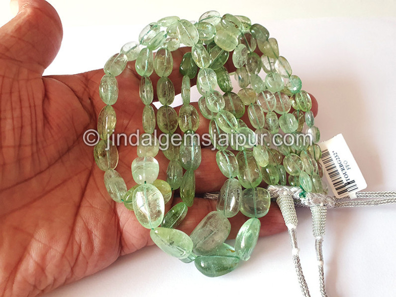 Mint Green Tourmaline Smooth Nuggets Beads