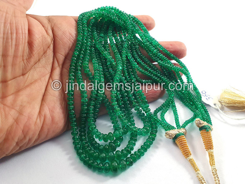 Emerald Smooth Roundelle Shape Beads