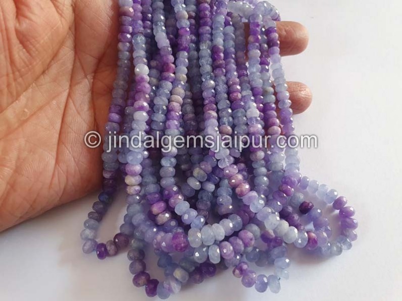 Hackmanite Faceted Roundelle Beads