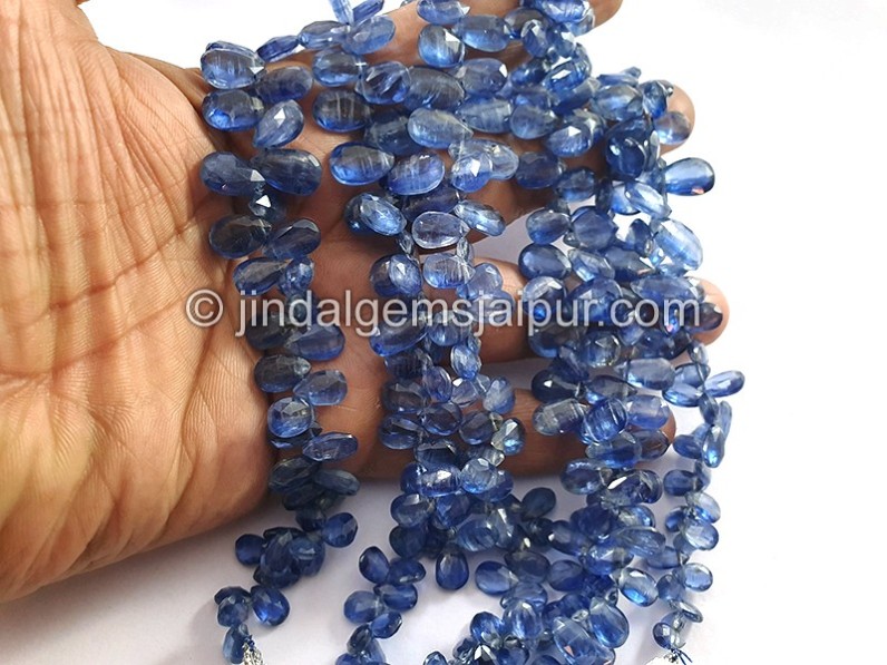 Kyanite Faceted Pear Shape Beads