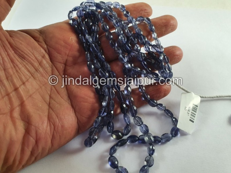 Iolite Shaded Faceted Oval Beads