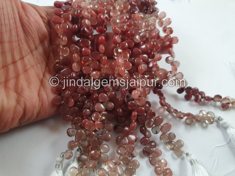 Andesine Labradorite Smooth Pear Beads