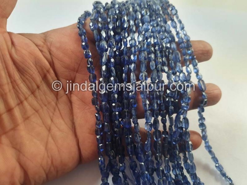 Blue Kyanite Faceted Cushion Beads