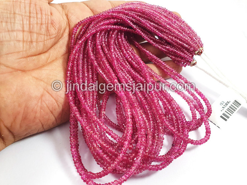 Ruby Smooth Roundelle Shape Beads