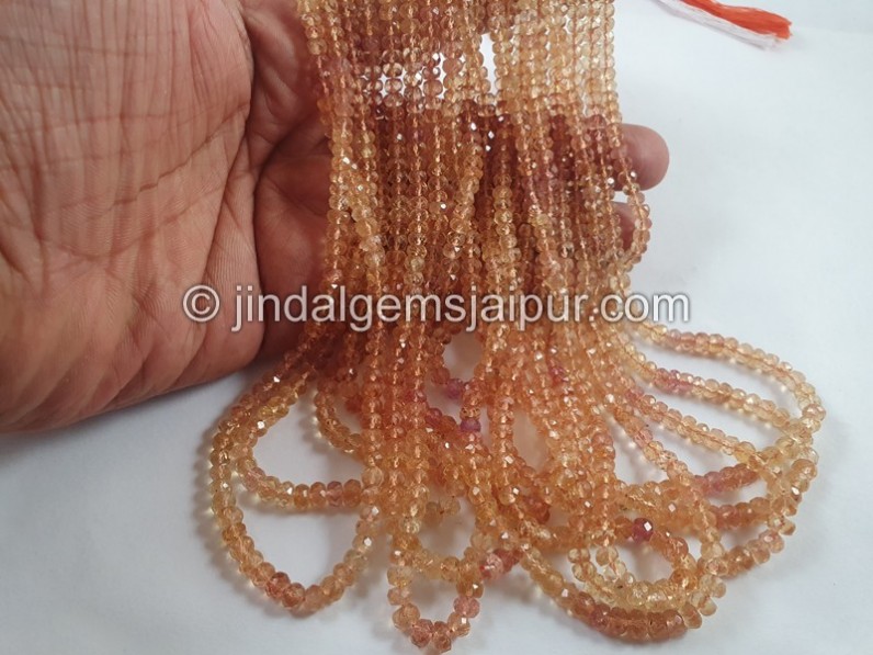 Imperial Topaz Faceted Roundelle Beads