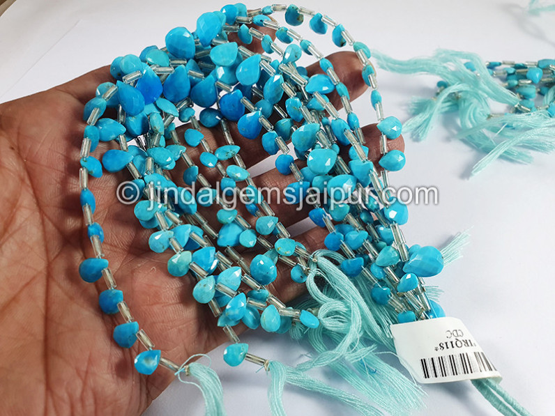 Turquoise Faceted Pear Shape Beads