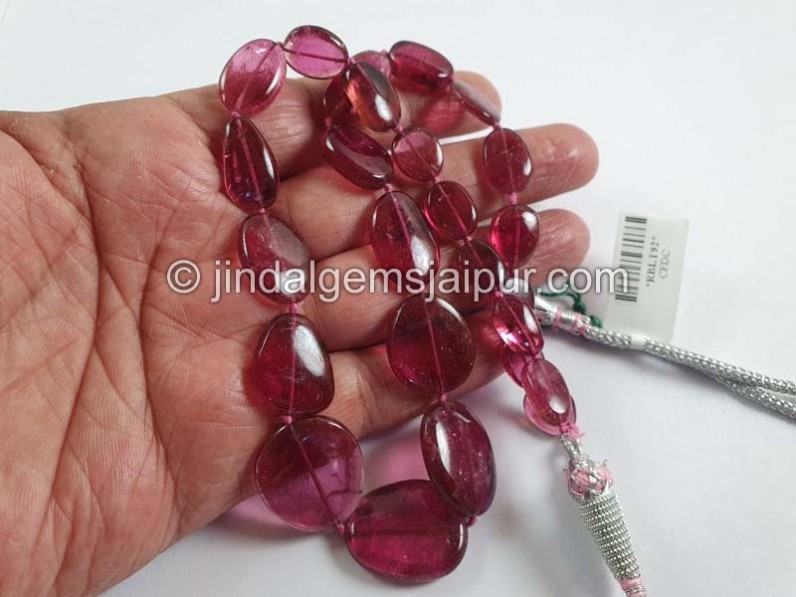 Rubellite Tourmaline Smooth Nuggets Beads