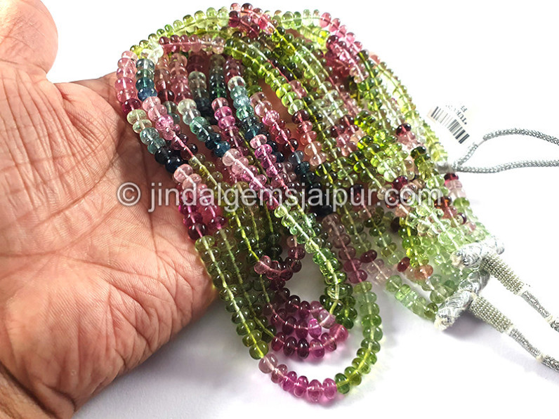 Tourmaline Smooth Roundelle Shape Beads