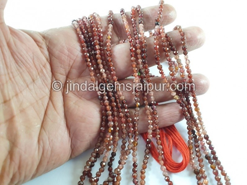 Brownish Red Spinel Shaded Faceted Beads