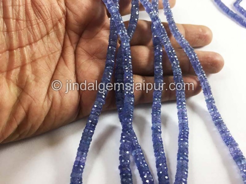 Tanzanite Faceted Tyre Beads