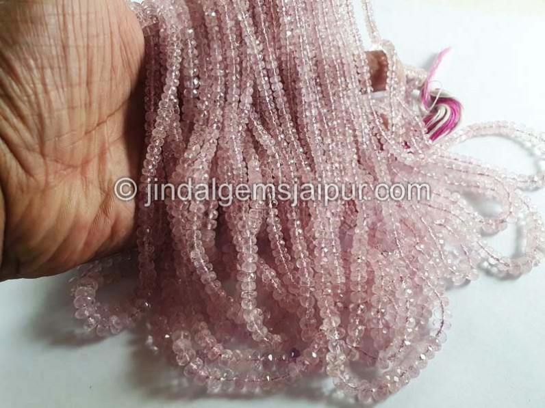 Morganite Faceted Roundelle Beads