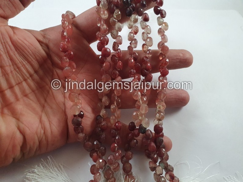 Andesine Labradorite Faceted Onion Beads