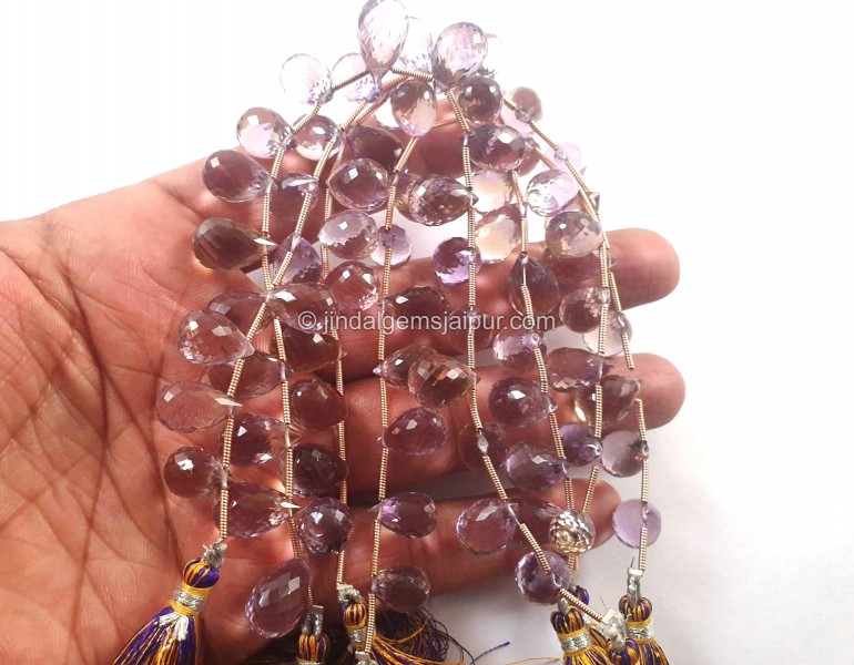 Ametrine Far Faceted Drop Beads