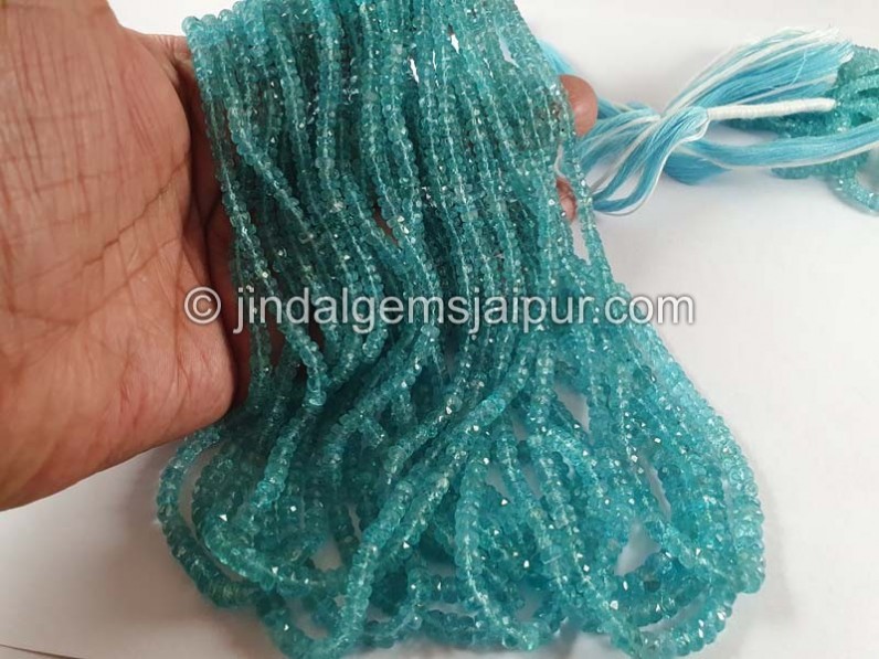 Sky Blue Apatite Faceted Roundelle Beads