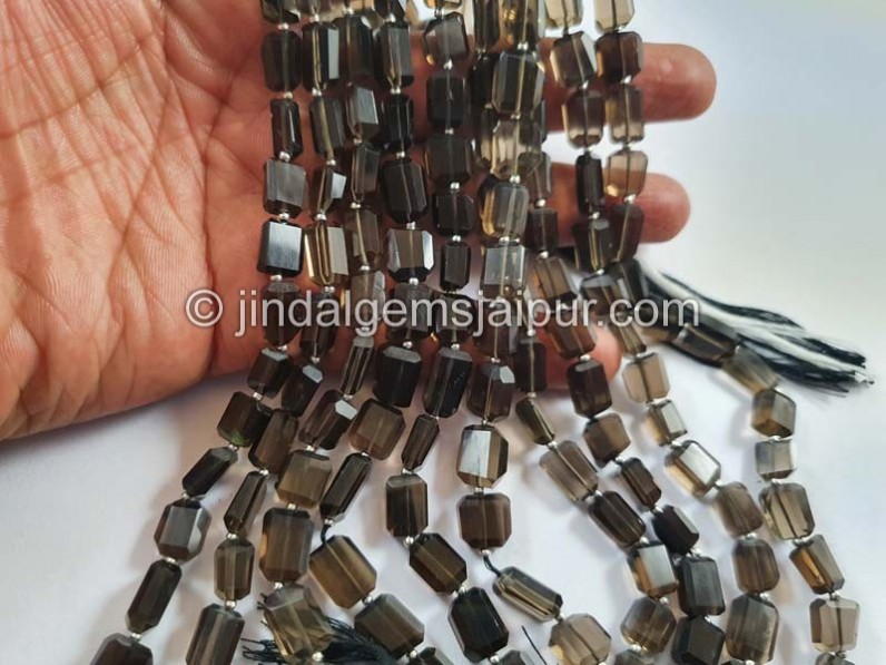 Smoky Quartz Faceted Nugget Beads