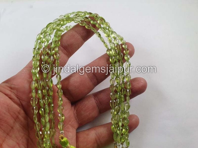 Peridot Faceted Pear Shape Beads