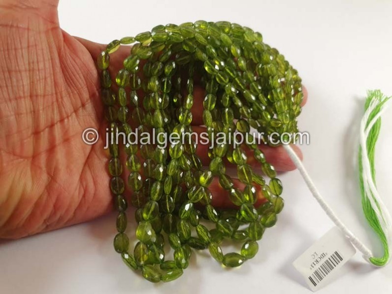 Vesuvianite Shaded Faceted Oval Shape Beads