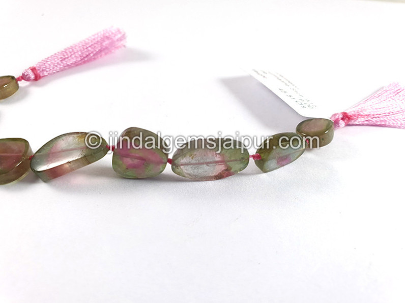 Watermelon Tourmaline Smooth Slices Beads