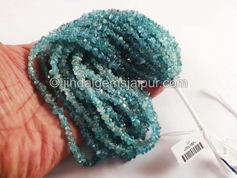 Blue Zircon Smooth Nuggets Shape Beads