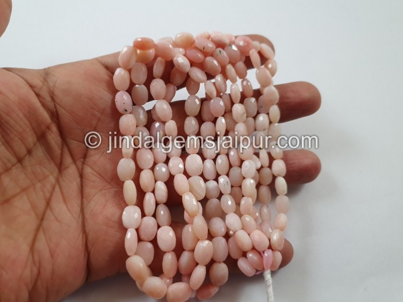 Pink Opal Shaded Faceted Oval Beads