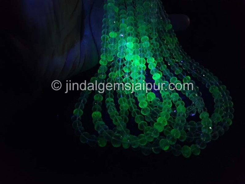 Hyalite Opal Faceted Roundelle Beads