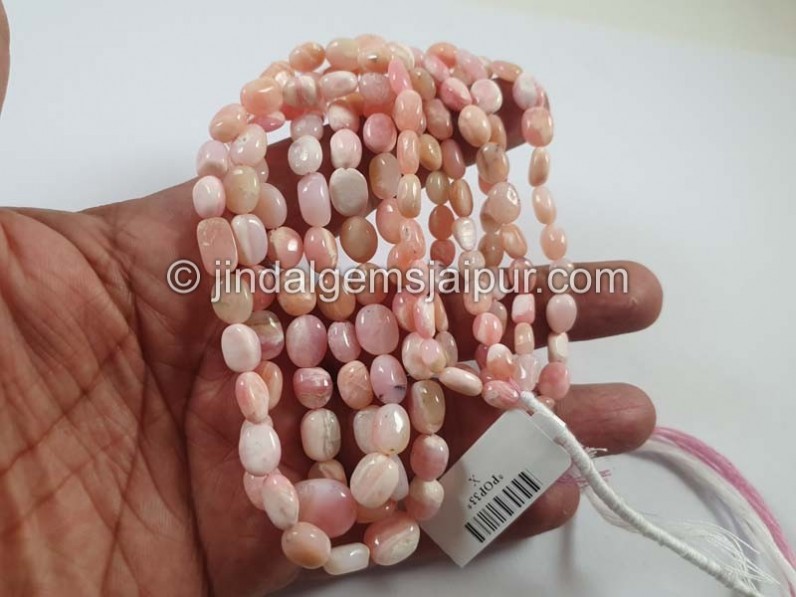 Pink Opal Shaded Smooth Oval Beads