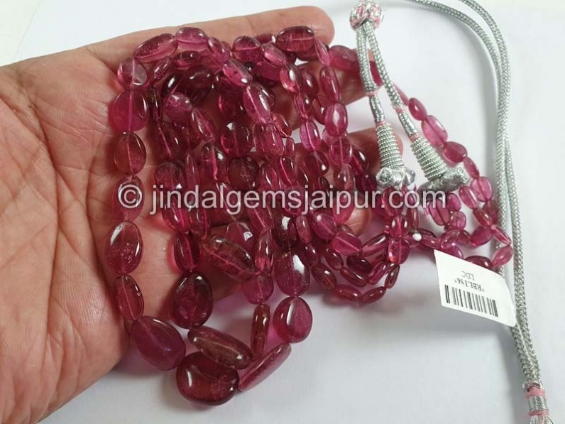 Rubellite Tourmaline Smooth Nuggets Beads