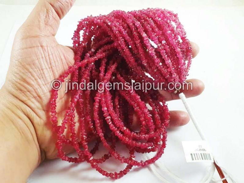 Red Spinel Smooth Chips Medium Beads