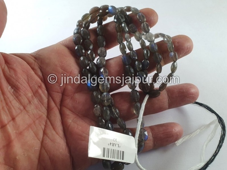 Labradorite Faceted Oval Beads