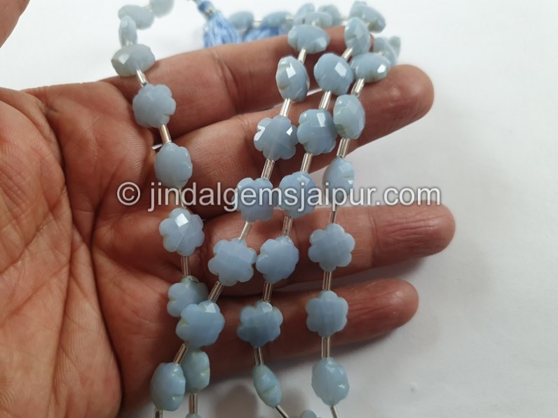 Blue opal Faceted Flower Beads